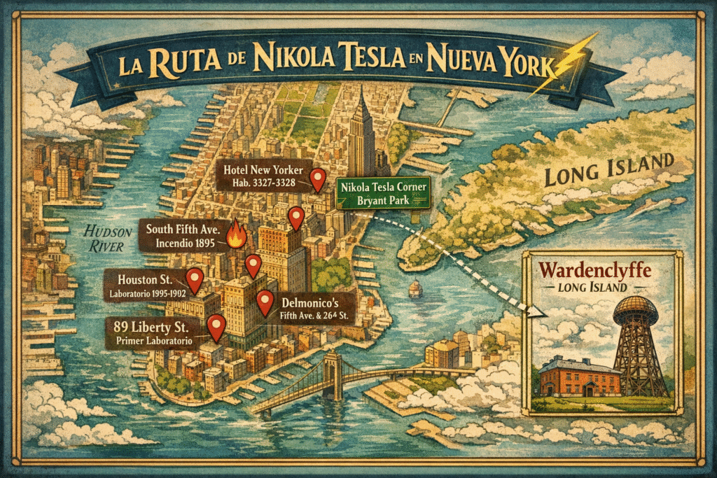 ruta de nikola tesla en nueva york